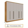 Guarda-roupa 6 Portas Portugal e Comoda 5 Gavetas Premium com Pés Espresso Móveis - 11