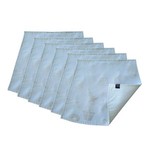 Jogo Americano Luxo Presente de Natal Prata Dupla face 6 UN