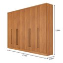 Ver imagem 6 de Quarto de Casal Guarda-Roupa 6 Portas Portugal e Cama Casal Safira Espresso Móveis Bege/Cinamomo