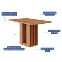 Ver imagem 3 de Mesa de Madeira Ariela 130 Cm Cinamomo - Cimol