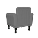Ver imagem 3 de Poltrona Decorativa Pés Luis Vx para Recepção Classic Suede Cinza - Dl Decor