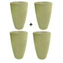 Ver imagem 1 de Kit 4 Vaso Planta 45x30 Oval Moderno Polietileno BGPLASTICOS V13 LARANJA SUNSET 010