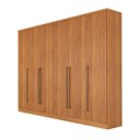 Ver imagem 4 de Guarda-Roupa 6 Portas Portugal e Comoda 4 Gavetas Chicago Espresso Móveis Bege/Cinamomo