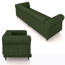 Ver mais imagens de Conjunto de Sofá Sala de Estar Stanford Chesterfield 2 e 3 Lugares 180cm/240cm Pés Madeira Couro Ver