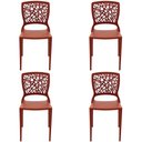 Ver imagem 2 de Conjunto 4 Cadeiras Tramontina Joana em Polipropileno e Fibra de Vidro Terracota 92058242