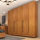 Ver imagem 2 de Guarda-roupa 6 Portas Portugal e Comoda 5 Gavetas Premium com Pés Espresso Móveis