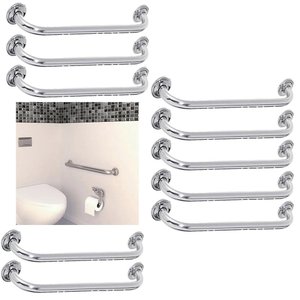 Alça Apoio 60cm Barra Kit 10 Uni Suporte Banheiro Idoso Gestante Criança Acessibilidade Anti Queda A