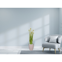 Ver imagem 2 de Planta Árvore Artificial Grass Com Flor 90 cm Kit + Vaso S. Bege 30 cm