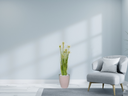 Ver imagem 2 de Planta Árvore Artificial Grass Com Flor 90 cm Kit + Vaso S. Bege 30 cm