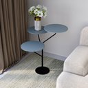 Ver imagem 1 de Mesa Lateral de Canto Trieste 100% MDF 65cm x 57cm x 57 cm Cinza