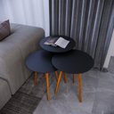 Ver imagem 1 de Trio Mesa Lateral de Canto 56cm X 45cm X 45cm