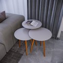 Ver imagem 1 de Trio Mesa Lateral de Canto 56cm X 45cm X 45cm