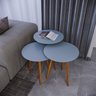 Trio Mesa Lateral de Canto 56cm X 45cm X 45cm - 1