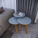 Ver imagem 1 de Trio Mesa Lateral de Canto 56cm X 45cm X 45cm