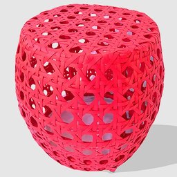 Puff Bahamas Colmeia - Decoração, Jardim, Banco, Seat Garden, Área - Vermelho - 1