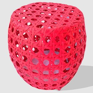 Puff Bahamas Colmeia - Decoração, Jardim, Banco, Seat Garden, Área - Vermelho