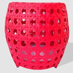 Puff Bahamas Colmeia - Decoração, Jardim, Banco, Seat Garden, Área - Vermelho - 2