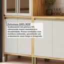 Ver imagem 7 de Armário de Cozinha Completa Modulada 5 Peças 13 Portas com Vidro e Tampo 100% MDF Barbados Espresso Móveis Bege/Amêndoa/Off White