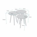 Ver imagem 3 de Trio Mesa Lateral de Canto 100% MDF 56cm x 45cm x 45cm Branco