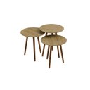 Ver imagem 2 de Trio Mesa Lateral de Canto 100% MDF 56cm x 45cm x 45cm Marrom