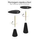 Ver imagem 7 de Conjunto Mesa Lateral de Canto Napoli Metal 100% MDF 65cm x 40cm x 40cm Preto