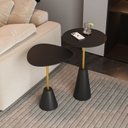 Ver mais imagens de Conjunto Mesa Lateral de Canto Napoli Metal 100% MDF 65cm x 40cm x 40cm Preto