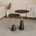 Ver imagem 1 de Conjunto Mesa Lateral de Canto Napoli Metal 100% MDF 65cm x 40cm x 40cm Preto