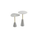 Ver imagem 2 de Conjunto Mesa Lateral de Canto Napoli Metal 65cm X 40cm X 40cm