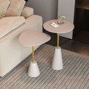 Ver imagem 1 de Conjunto Mesa Lateral de Canto Napoli Metal 100% MDF 65cm x 40cm x 40cm Cinza