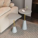 Ver imagem 1 de Conjunto Mesa Lateral de Canto Napoli Metal 100% MDF 65cm x 40cm x 40cm Cinza