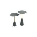 Ver imagem 2 de Conjunto Mesa Lateral de Canto Napoli Metal 65cm X 40cm X 40cm