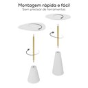 Ver imagem 7 de Conjunto Mesa Lateral de Canto Napoli Metal 100% MDF 65cm x 40cm x 40cm Branco