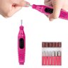 MAQUINA LIXADEIRA DE UNHA MANICURE PEDICURE KIT NAIL DESIGN COMPLETO COM 6 BROCAS POLIDOR ELETRICA - 4