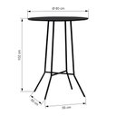 Ver imagem 3 de Mesa Alta Bistrô Gabi Metal Redondo - Preto