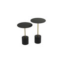 Ver imagem 2 de Conjunto Mesa Lateral de Canto Parma Metal 100% MDF 65cm x 40cm x 40 cm Preto