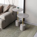 Ver imagem 1 de Conjunto Mesa Lateral de Canto Parma Metal 65cm X 40cm X 40 Cm