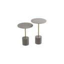 Ver imagem 2 de Conjunto Mesa Lateral de Canto Parma Metal 100% MDF 65cm x 40cm x 40 cm Cinza