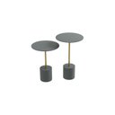 Ver imagem 2 de Conjunto Mesa Lateral de Canto Parma Metal 65cm X 40cm X 40 Cm