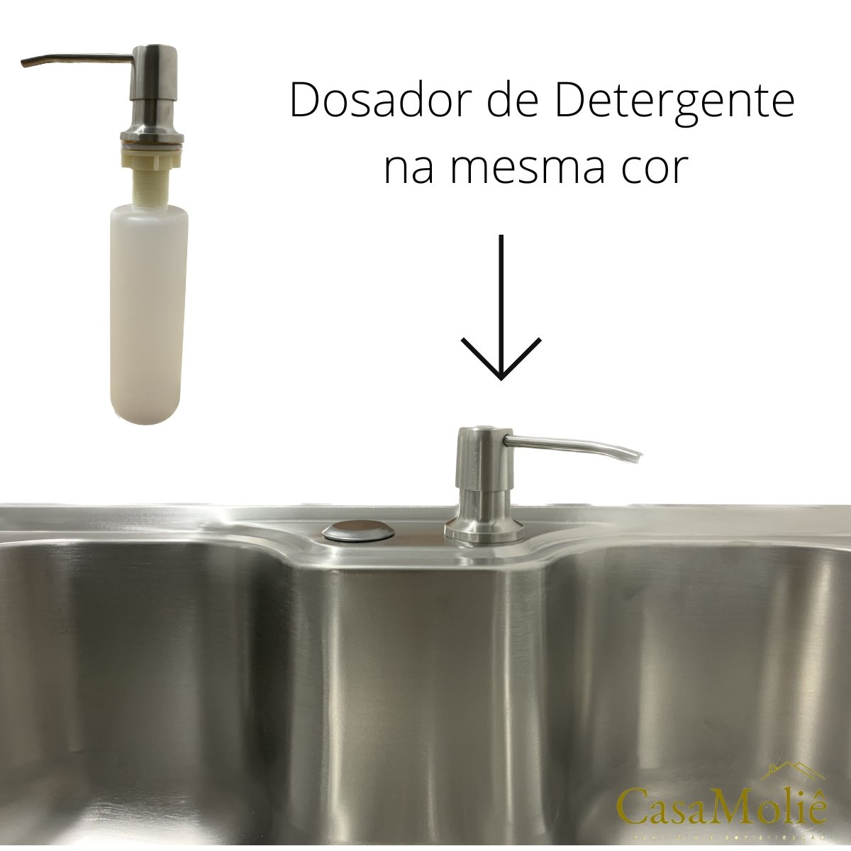 Cuba Pia Gourmet Aço Inox Escovado 50x40 C/ Acessórios - 2