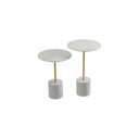Ver imagem 2 de Conjunto Mesa Lateral de Canto Parma Metal 100% MDF 65cm x 40cm x 40 cm Branco