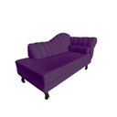 Ver imagem 4 de Recamier Decorativo Divã Amsterdã 187cm Lado Esquerdo Veludo Roxo