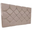 Ver imagem 2 de Cabeceira Casal 1.60 Queen Kassi Suede:Bege