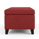 Ver imagem 5 de Recamier Bau Julia 1,60m Suede Vermelho - Inova Decor