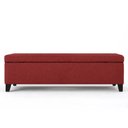 Ver imagem 7 de Recamier Bau Julia 1,60m Suede Vermelho - Inova Decor