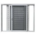 Ver imagem 6 de Janela Veneziana 3 Folhas Móveis com Tela Mosquiteira Linha 25 120x150 Branco Esquadrias Bergamo