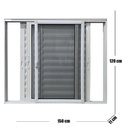 Ver imagem 7 de Janela Veneziana 3 Folhas Móveis com Tela Mosquiteira Linha 25 120x150 Branco Esquadrias Bergamo