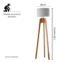 Ver imagem 4 de Luminária de Chão Unidecor Pés Maciços Cúpula Palha
