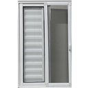 Ver mais imagens de Janela Veneziana 6 Folhas com Tela Mosquiteira Linha 25 Branco 100x100