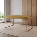 Ver imagem 3 de Mesa de Jantar Filadélfia Retangular Tampo Freijó 120cm X 75cm Base Ferro Cobre