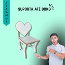 Ver imagem 4 de Cadeira Infantil Coração em Mdf